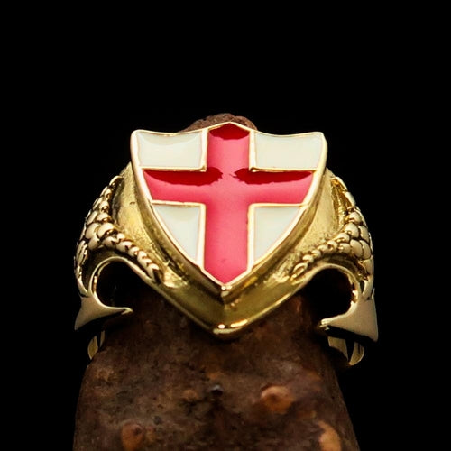 ANILLO DE BRONCE CON ESCUDO Y BANDERA