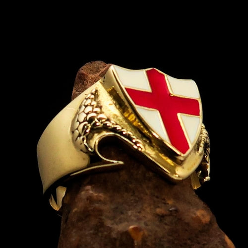 ANILLO DE BRONCE CON ESCUDO Y BANDERA