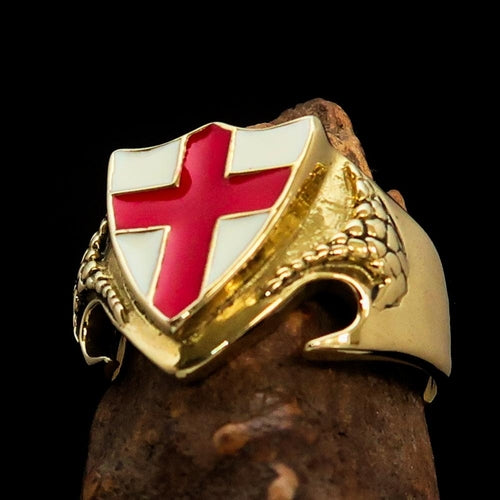 ANILLO DE BRONCE CON ESCUDO Y BANDERA