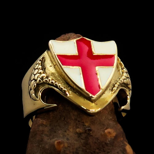 ANILLO DE BRONCE CON ESCUDO Y BANDERA