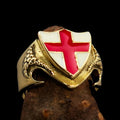 ANILLO DE BRONCE CON ESCUDO Y BANDERA