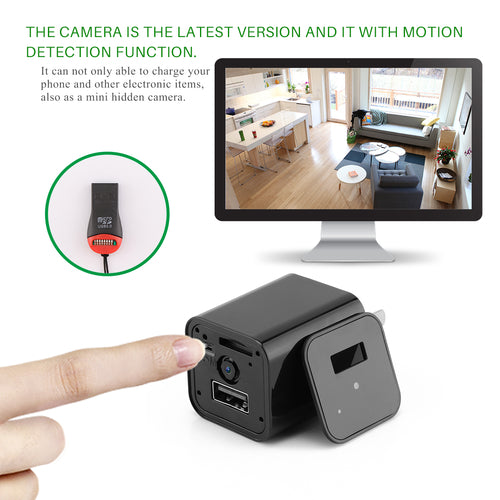CAMARA OCULTA DE SEGURIDAD EN CARGADOR USB
