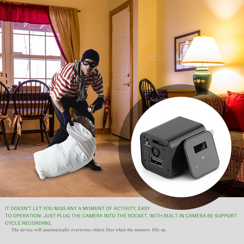 CAMARA OCULTA DE SEGURIDAD EN CARGADOR USB