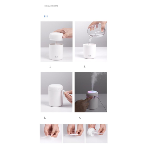 HUMIFICADOR PORTATIL CON DIFUSOR DE AROMAS